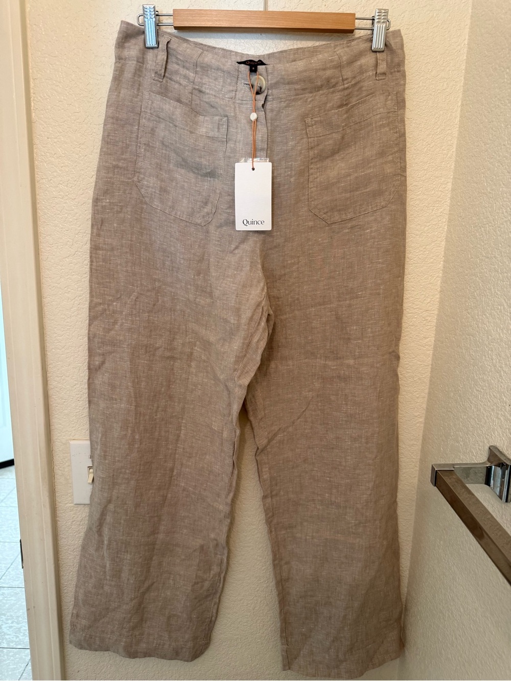 Quince Women’s Linen Pants in Light Taupe